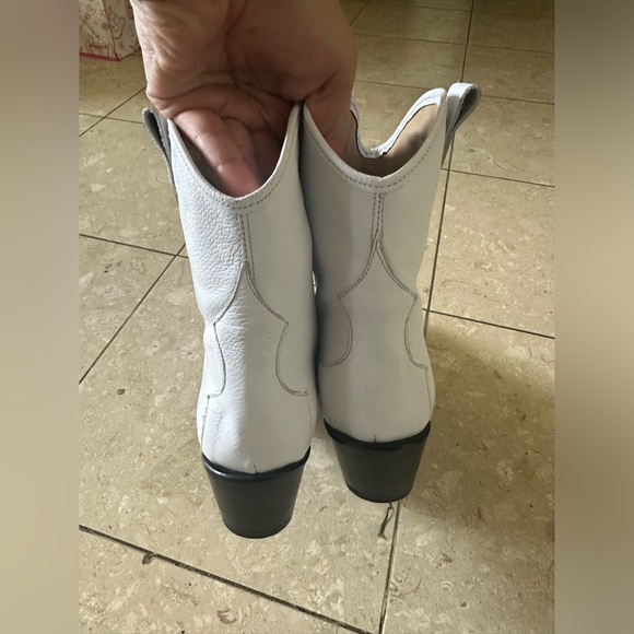 Stivali sharp white leather cowboy boots size 38 - Picture 7 of 9